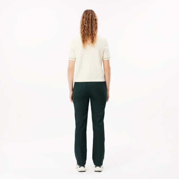 Pantaloni da donna a vestibilità dritta con dettagli a vista Pantaloni da donna a vestibilità dritta con dettagli a vista