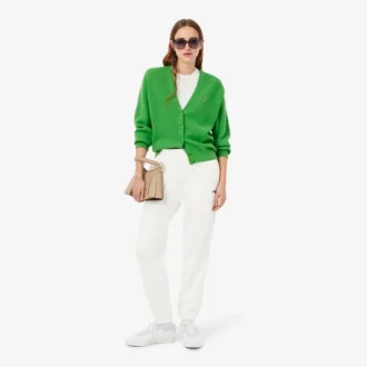 Pantaloni da donna in felpa con logo, vestibilità dritta