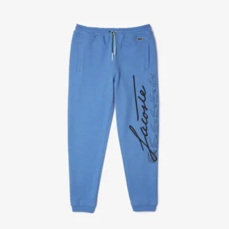 Pantaloni da jogging in felpa di cotone da uomo con stampa Signature & Croc