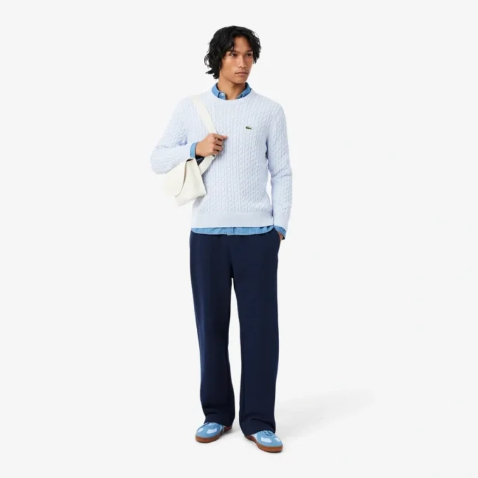 Pantaloni da jogging in pile dalla vestibilità comoda Pantaloni da jogging in pile dalla vestibilità comoda