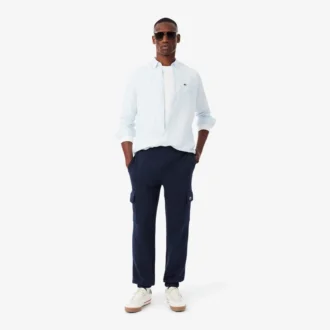 Pantaloni da tuta cargo in pile da uomo