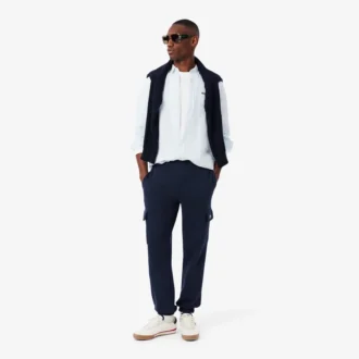 Pantaloni da tuta cargo in pile da uomo