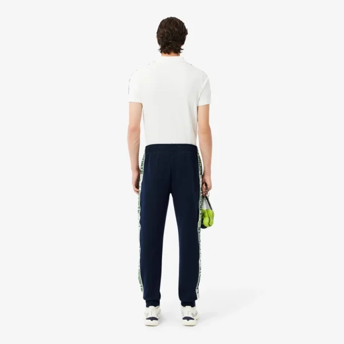 Pantaloni da tuta da tennis da uomo con strisce e logo Pantaloni da tuta da tennis da uomo con strisce e logo