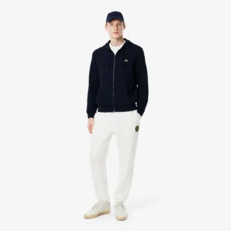 Pantaloni da tuta da uomo in pile con badge