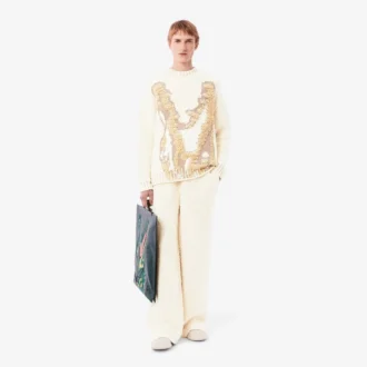 Pantaloni da tuta in maglia oversize da uomo