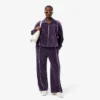 Pantaloni da tuta in velluto con dettagli decorativi da donna