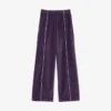 Pantaloni da tuta in velluto con dettagli decorativi da donna