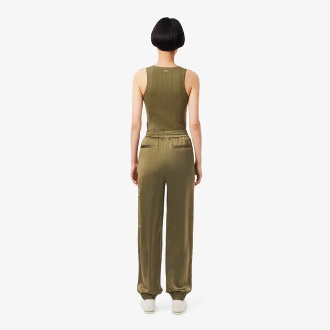 Pantaloni da tuta oversize in raso da donna
