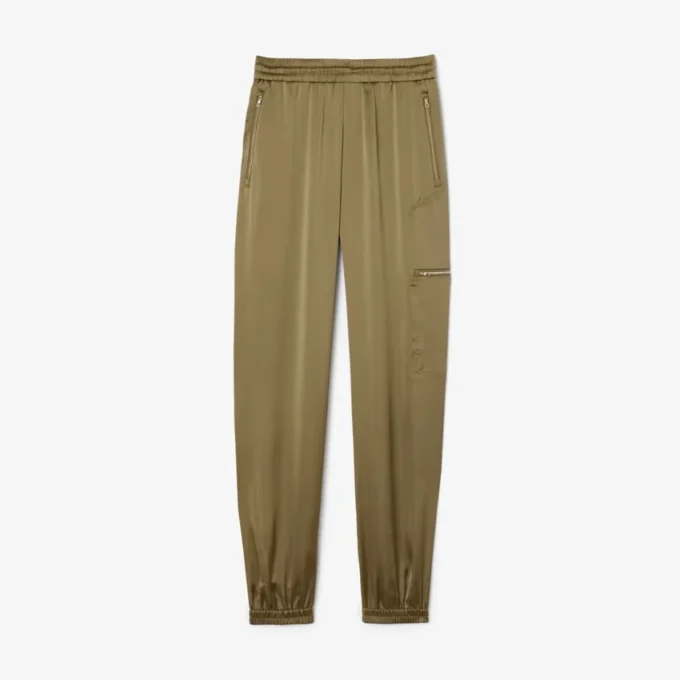 Pantaloni da tuta oversize in raso da donna