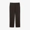 Pantaloni da uomo in lana a vita dritta con motivo a chevron