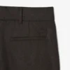 Pantaloni da uomo in lana a vita dritta con motivo a chevron