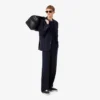 Pantaloni da uomo in lana feltrata con vestibilità dritta Pantaloni da uomo in lana feltrata con vestibilità dritta