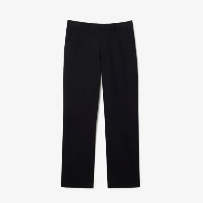 Pantaloni da uomo in twill di cotone a vestibilità dritta Pantaloni da uomo in twill di cotone a vestibilità dritta