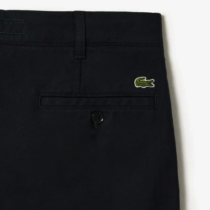 Pantaloni da uomo in twill di cotone a vestibilità dritta Pantaloni da uomo in twill di cotone a vestibilità dritta