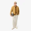 Pantaloni da uomo in twill di lino a vestibilità regolare Pantaloni da uomo in twill di lino a vestibilità regolare