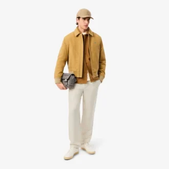 Pantaloni da uomo in twill di lino a vestibilità regolare