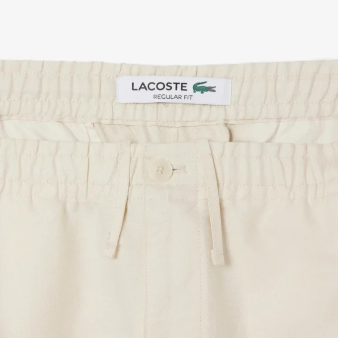 Pantaloni da uomo in twill di lino a vestibilità regolare Pantaloni da uomo in twill di lino a vestibilità regolare