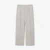 Pantaloni dalla vestibilità comoda in tessuto fiammato Pantaloni dalla vestibilità comoda in tessuto fiammato