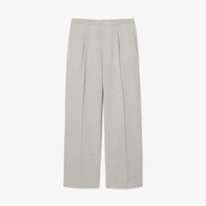 Pantaloni dalla vestibilità comoda in tessuto fiammato Pantaloni dalla vestibilità comoda in tessuto fiammato