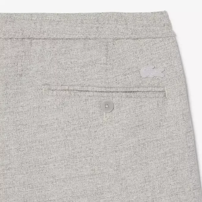 Pantaloni dalla vestibilità comoda in tessuto fiammato Pantaloni dalla vestibilità comoda in tessuto fiammato
