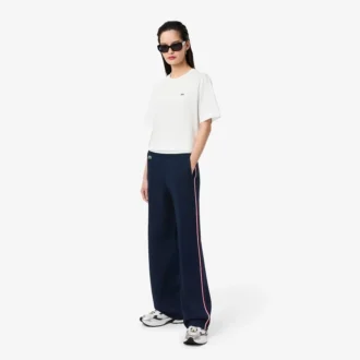 Pantaloni della tuta da donna a zampa a righe