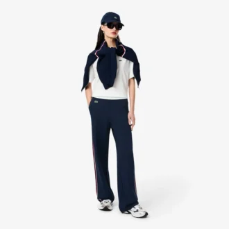 Pantaloni della tuta da donna a zampa a righe