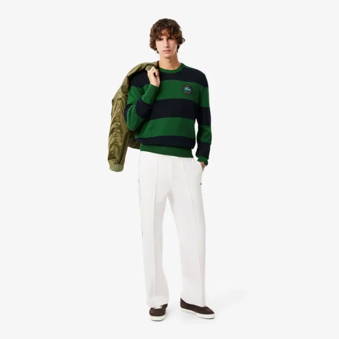 Pantaloni della tuta da uomo in twill a pieghe Pantaloni della tuta da uomo in twill a pieghe