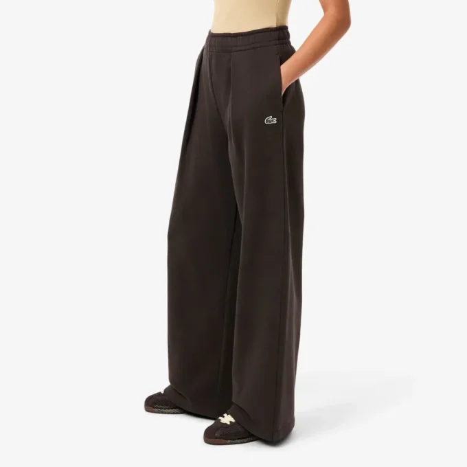 Pantaloni della tuta in pile a gamba larga da donna