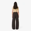 Pantaloni della tuta in pile a gamba larga da donna