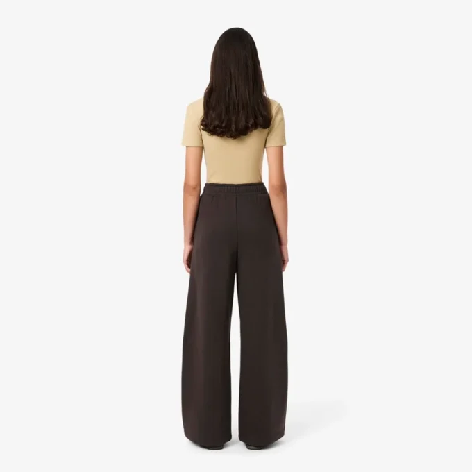 Pantaloni della tuta in pile a gamba larga da donna