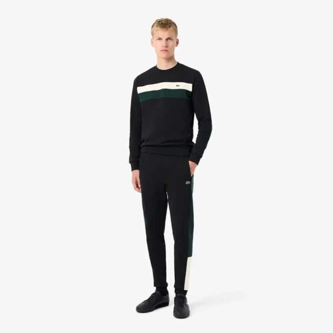 Pantaloni della tuta in pile da uomo a gamba affusolata Pantaloni della tuta in pile da uomo a gamba affusolata
