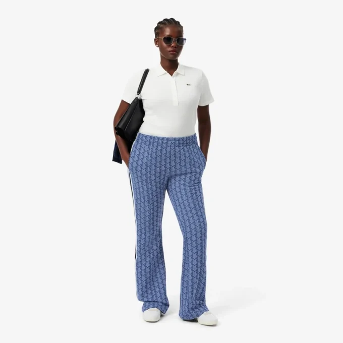 Pantaloni della tuta svasati da donna con monogramma