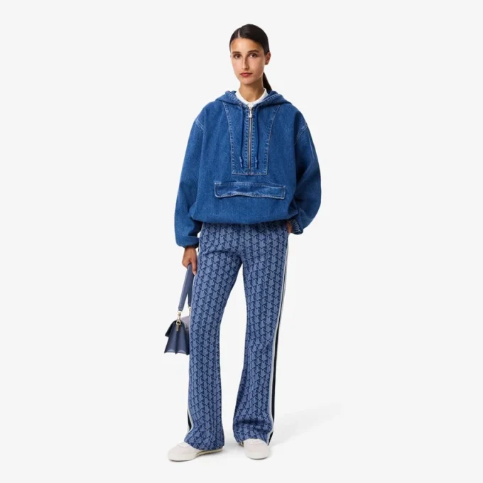 Pantaloni della tuta svasati da donna con monogramma