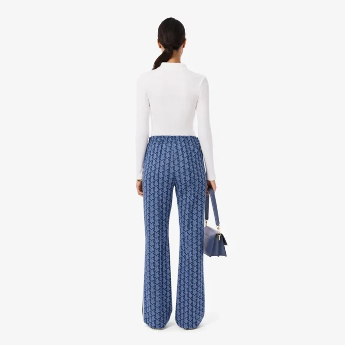 Pantaloni della tuta svasati da donna con monogramma