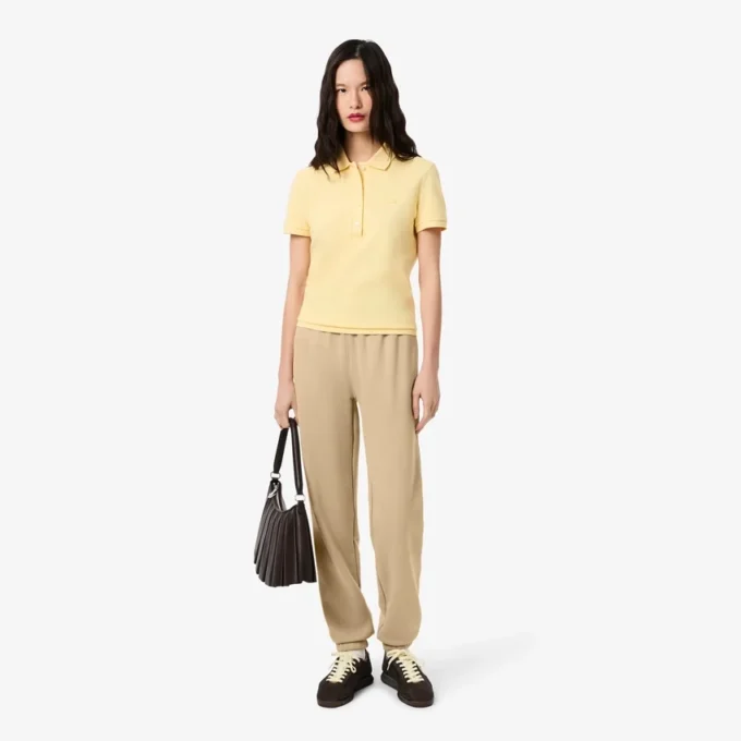 Pantaloni in pile da donna con logo in rilievo Pantaloni in pile da donna con logo in rilievo