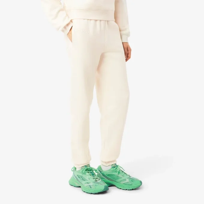 Pantaloni in pile da donna con logo in rilievo Pantaloni in pile da donna con logo in rilievo