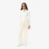 Pantaloni oversize in flanella plissettata da donna Pantaloni oversize in flanella plissettata da donna