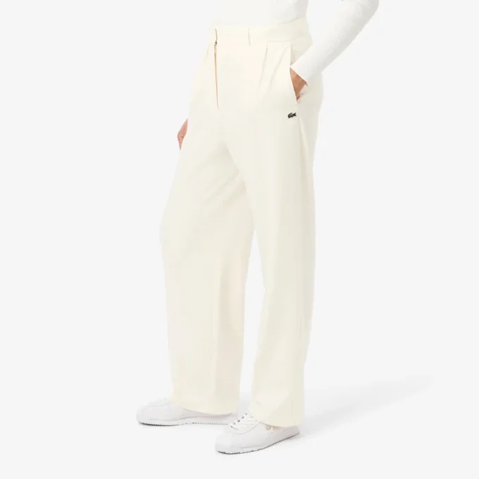 Pantaloni oversize in flanella plissettata da donna Pantaloni oversize in flanella plissettata da donna