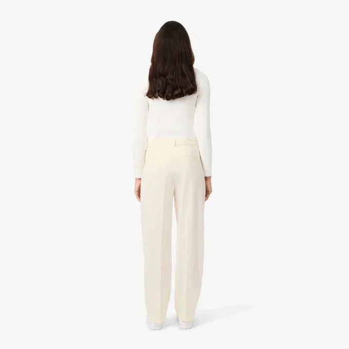 Pantaloni oversize in flanella plissettata da donna Pantaloni oversize in flanella plissettata da donna