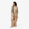 Pantaloni oversize in raso elasticizzato