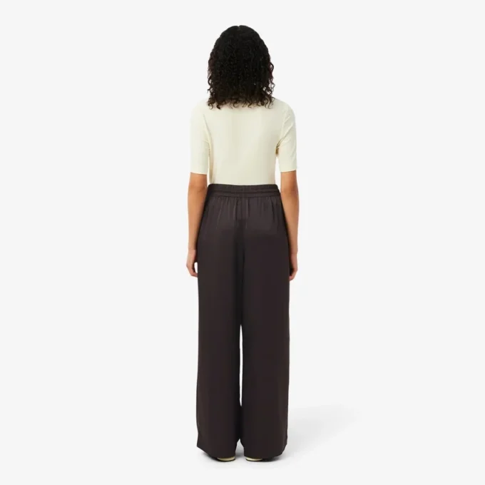 Pantaloni oversize in raso elasticizzato