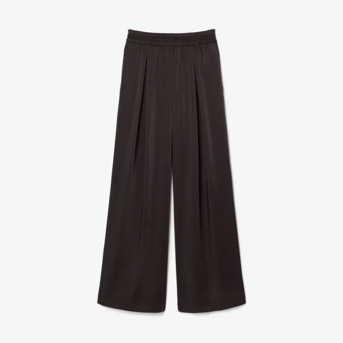 Pantaloni oversize in raso elasticizzato