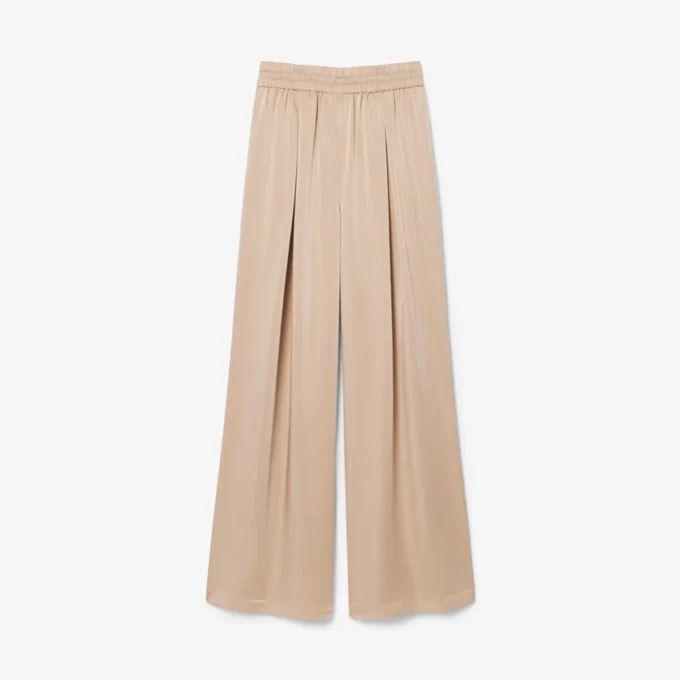Pantaloni oversize in raso elasticizzato