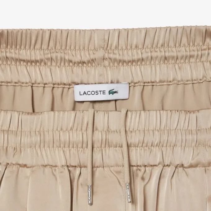 Pantaloni oversize in raso elasticizzato