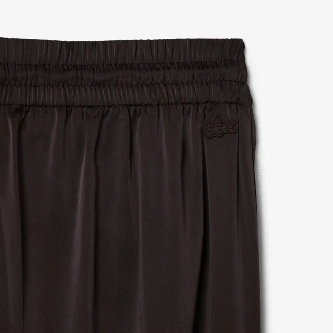 Pantaloni oversize in raso elasticizzato
