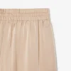 Pantaloni oversize in raso elasticizzato