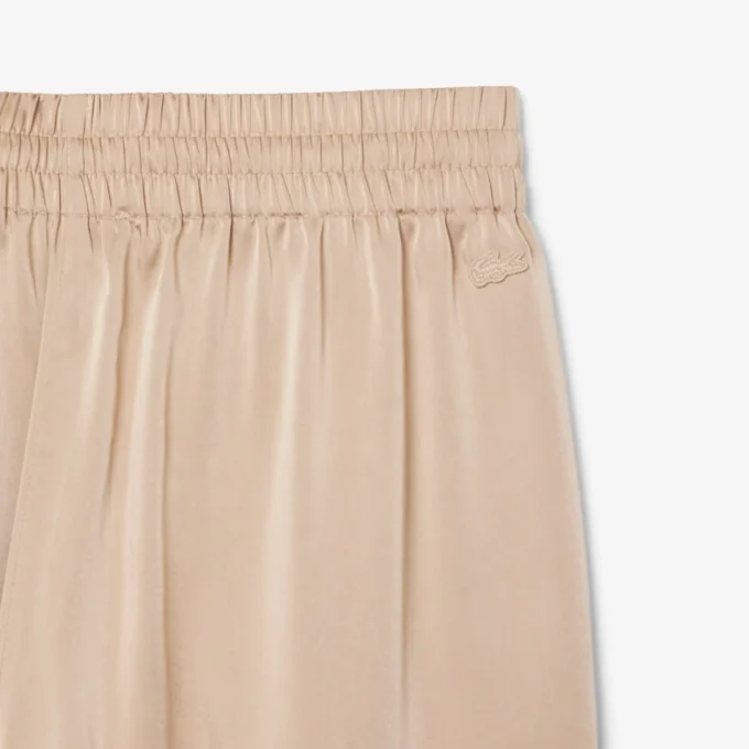 Pantaloni oversize in raso elasticizzato