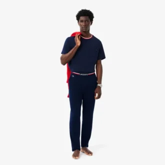 Pantaloni pigiama da uomo con cintura multicolore