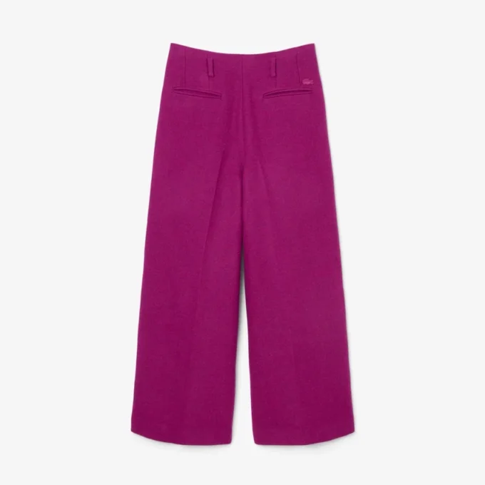 Pantaloni sartoriali in lana fiammata dal taglio ampio della collezione Runway Pantaloni sartoriali in lana fiammata dal taglio ampio della collezione Runway