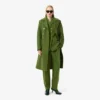 Pantaloni sartoriali in lana fiammata dal taglio dritto della collezione Runway